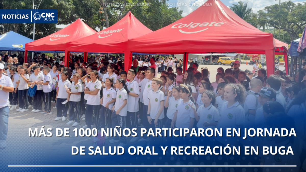 Más de 1.300 niños participaron en jornada de salud oral y recreación en Buga