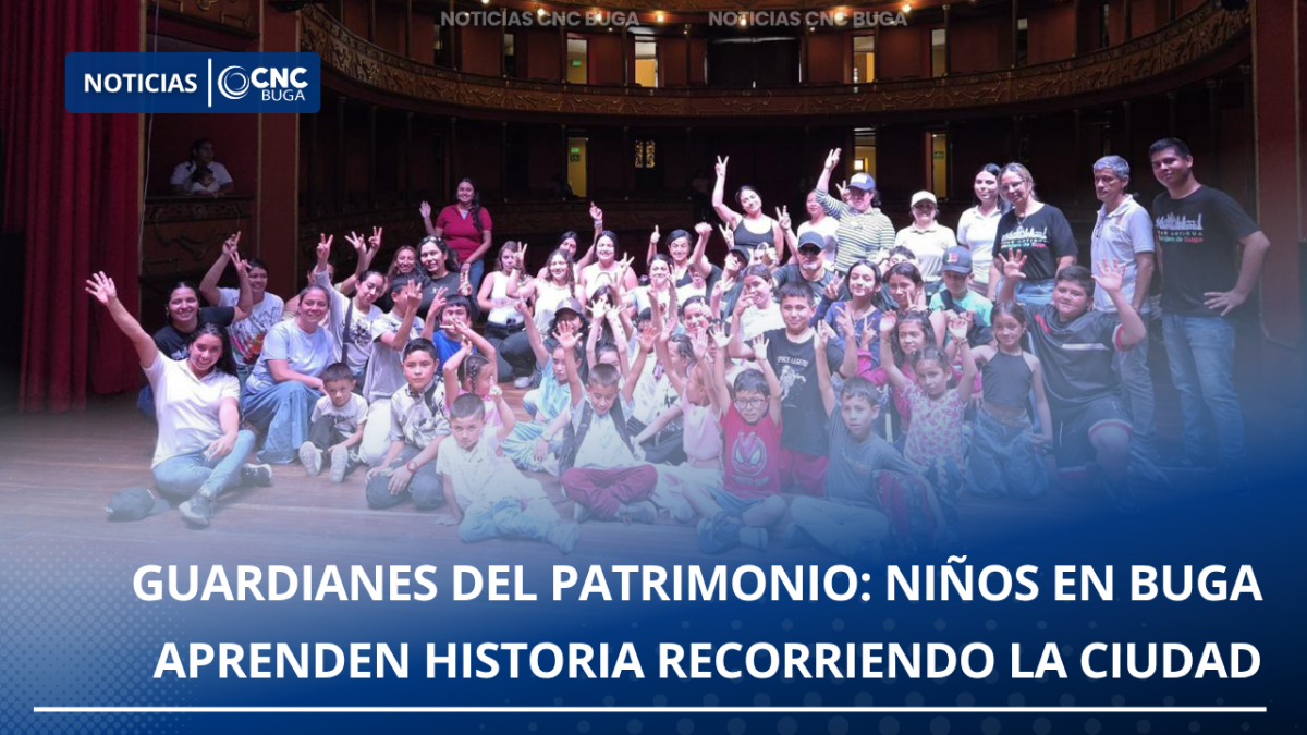 Guardianes del Patrimonio: niños en Buga aprenden historia recorriendo los lugares emblemáticos de la ciudad